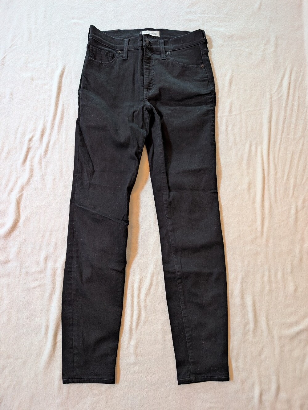 Madewell Black 9" High-Rise Skinny Black Denim Jeans